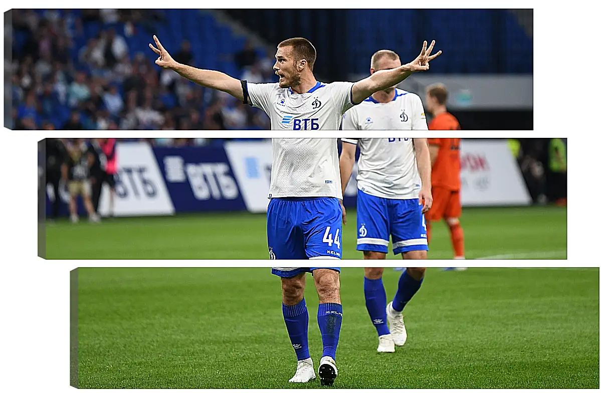 Модульная картина - Празднование гола. ФК Динамо Москва. FC Dynamo Moscow