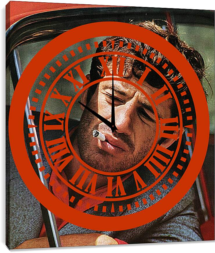 Часы картина - Жан-Поль Бельмондо. Jean-Paul Belmondo