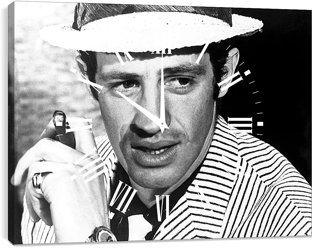 Часы картина - Жан-Поль Бельмондо. Jean-Paul Belmondo