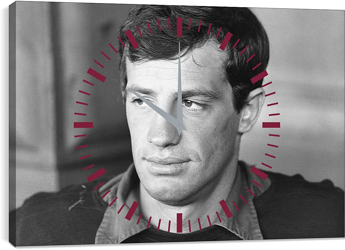 Часы картина - Жан-Поль Бельмондо. Jean-Paul Belmondo