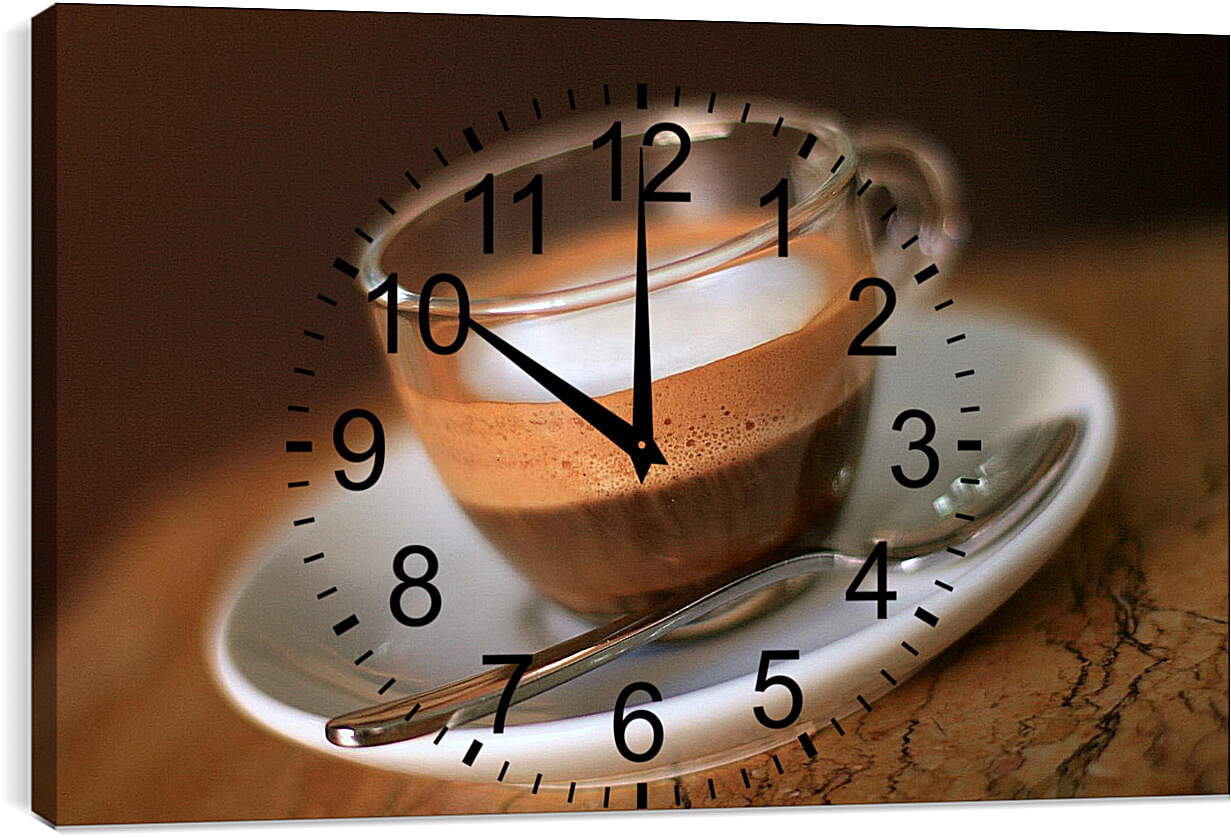 Часы картина - Половина чашки кофе