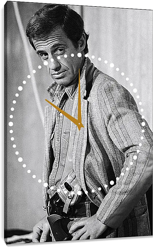 Часы картина - Жан-Поль Бельмондо. Jean-Paul Belmondo