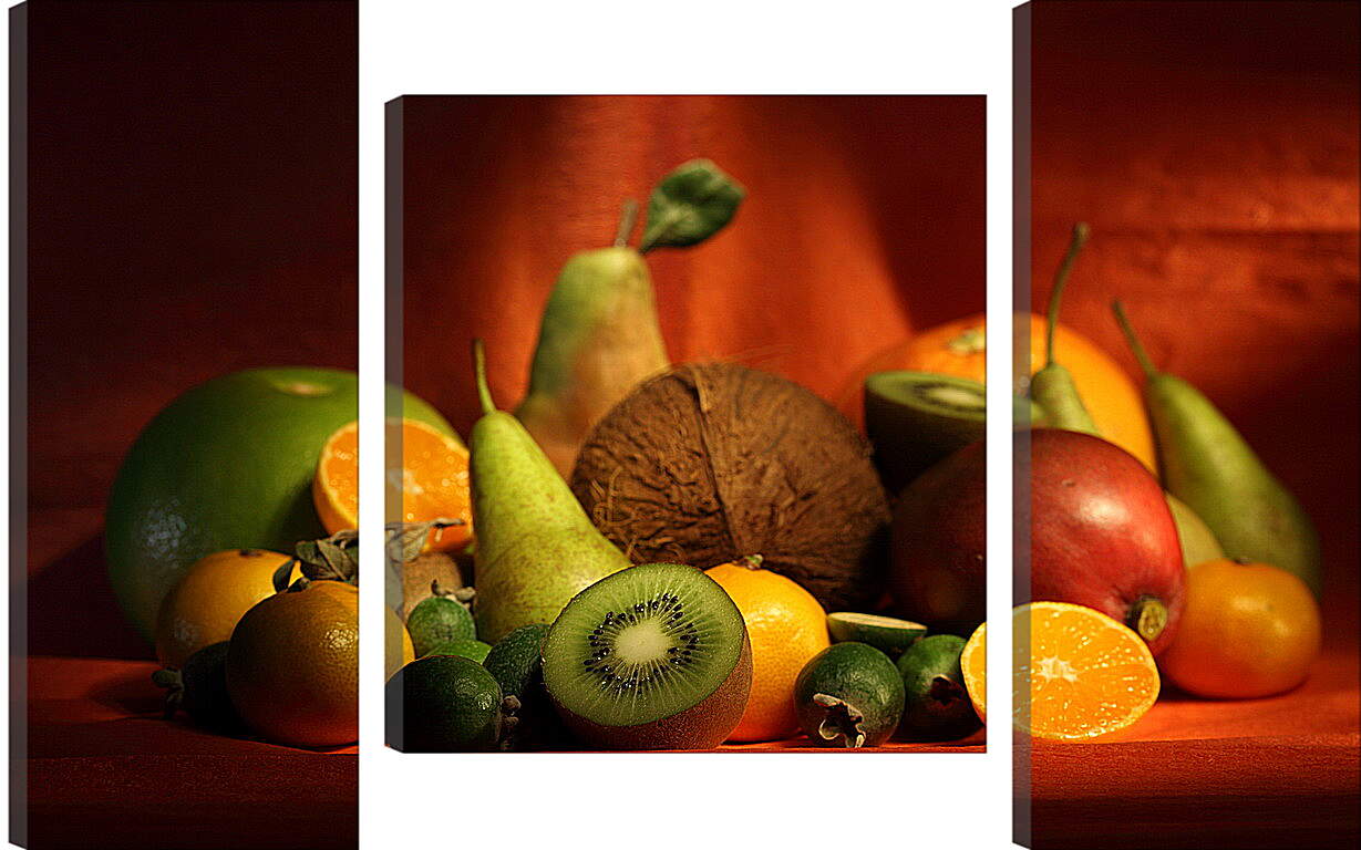 Модульная картина - Разнообразие фруктов на столе