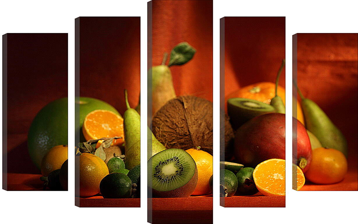 Модульная картина - Разнообразие фруктов на столе