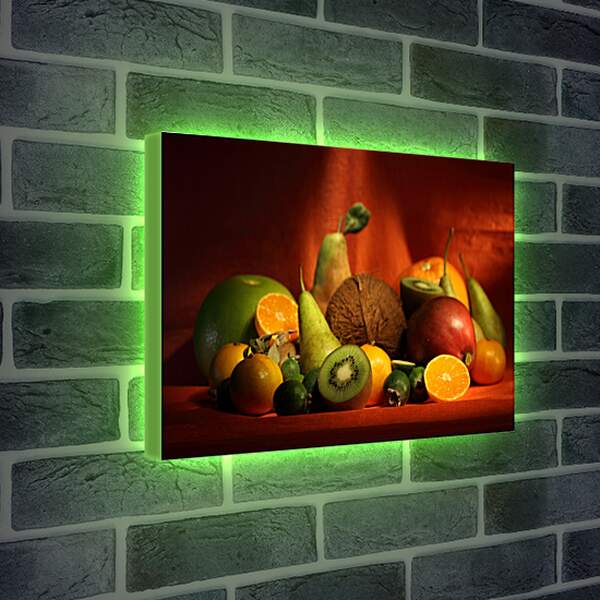 Лайтбокс световая панель - Разнообразие фруктов на столе