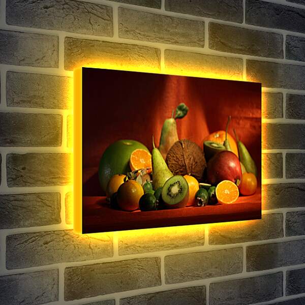 Лайтбокс световая панель - Разнообразие фруктов на столе