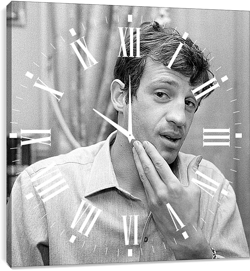 Часы картина - Жан-Поль Бельмондо. Jean-Paul Belmondo