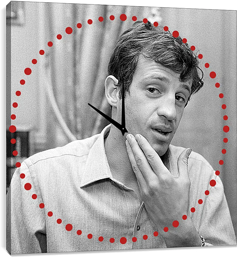 Часы картина - Жан-Поль Бельмондо. Jean-Paul Belmondo