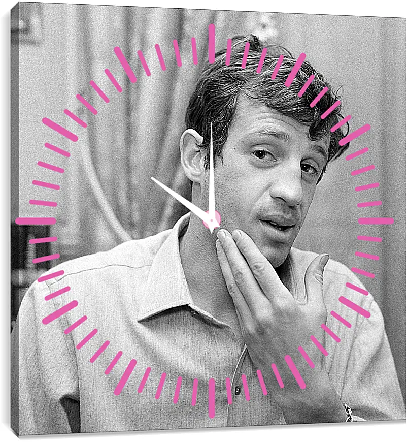 Часы картина - Жан-Поль Бельмондо. Jean-Paul Belmondo