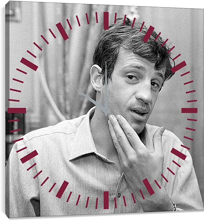 Часы картина - Жан-Поль Бельмондо. Jean-Paul Belmondo