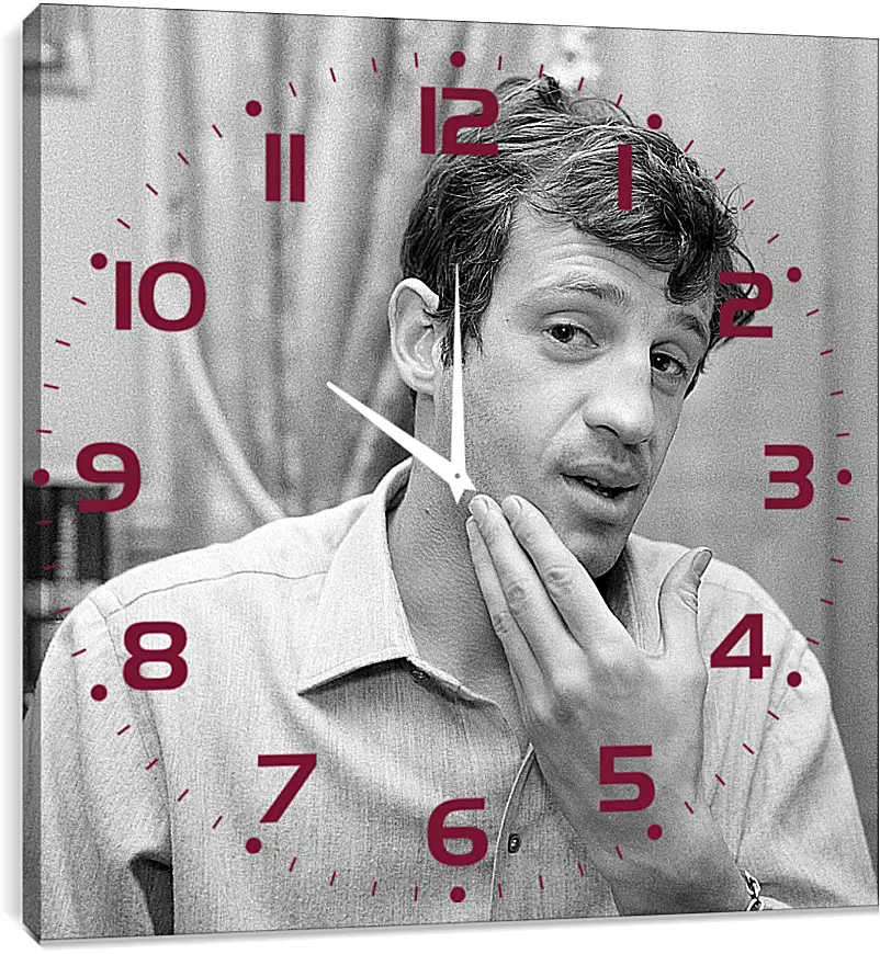 Часы картина - Жан-Поль Бельмондо. Jean-Paul Belmondo