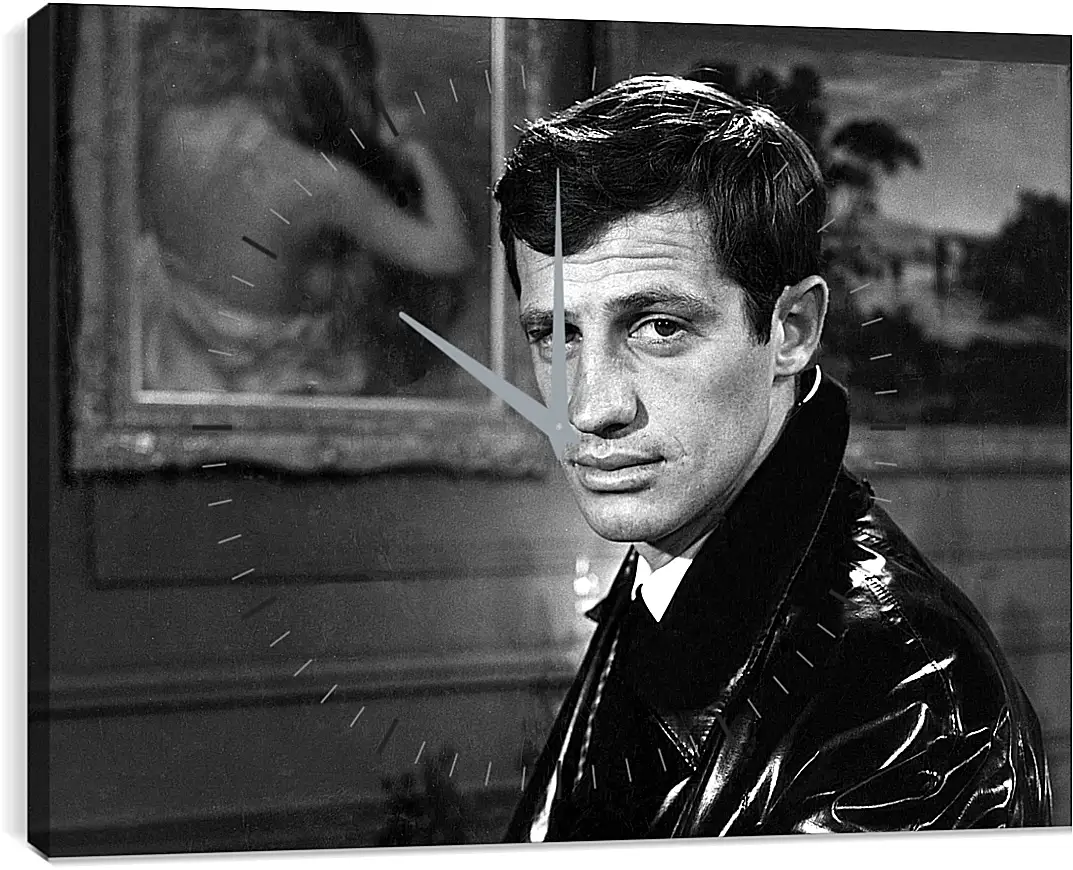Часы картина - Жан-Поль Бельмондо. Jean-Paul Belmondo