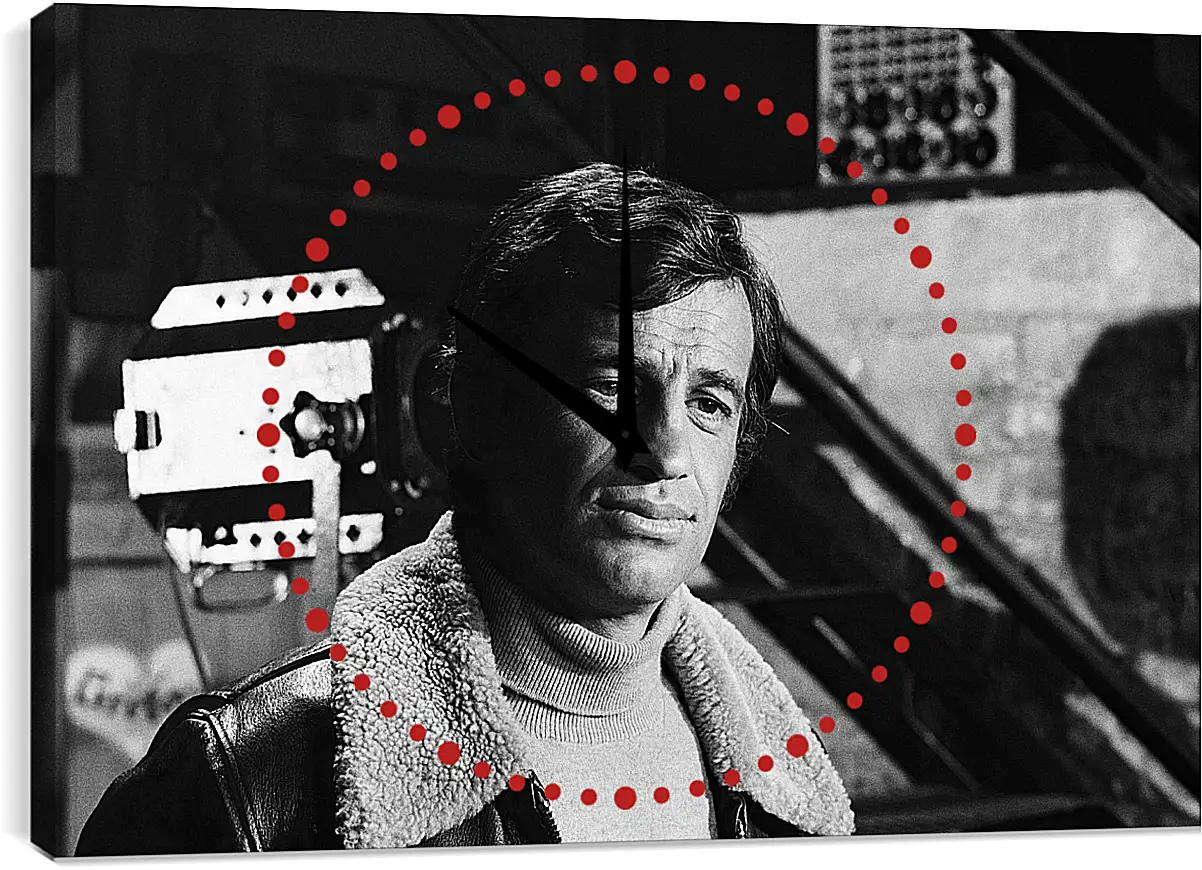 Часы картина - Жан-Поль Бельмондо. Jean-Paul Belmondo