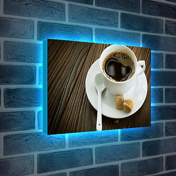 Лайтбокс световая панель - Чашечка с кофе на блюдце