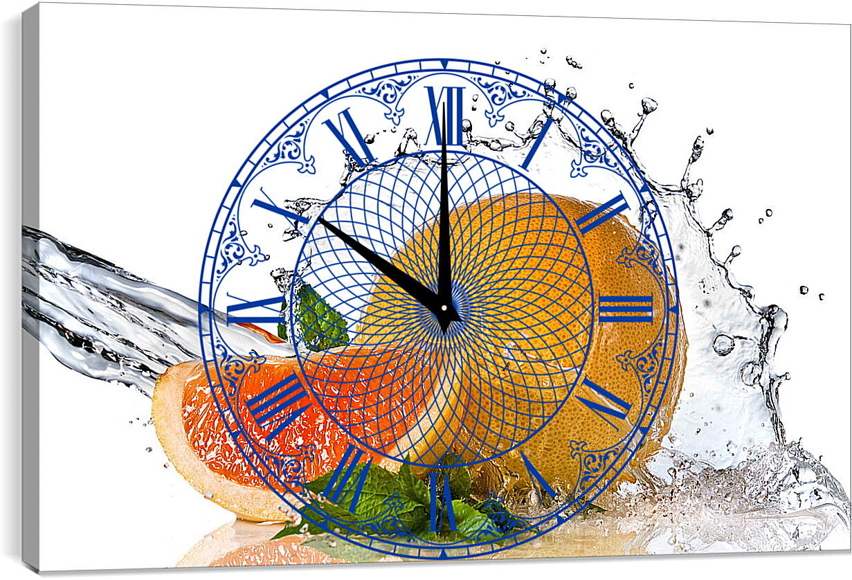 Часы картина - Долька грейпфрута