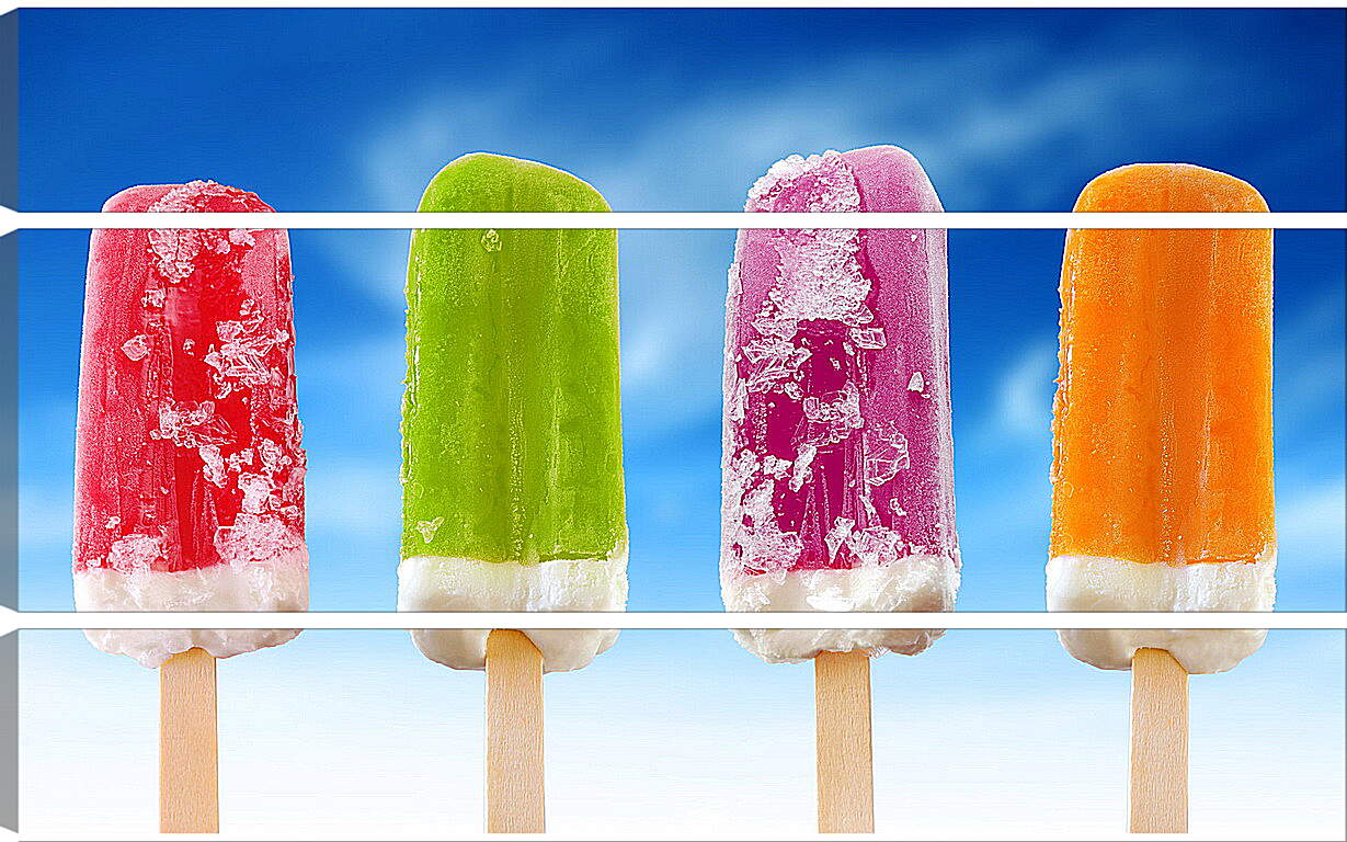 Модульная картина - Мороженое разных цветов