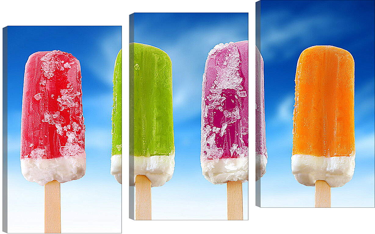 Модульная картина - Мороженое разных цветов