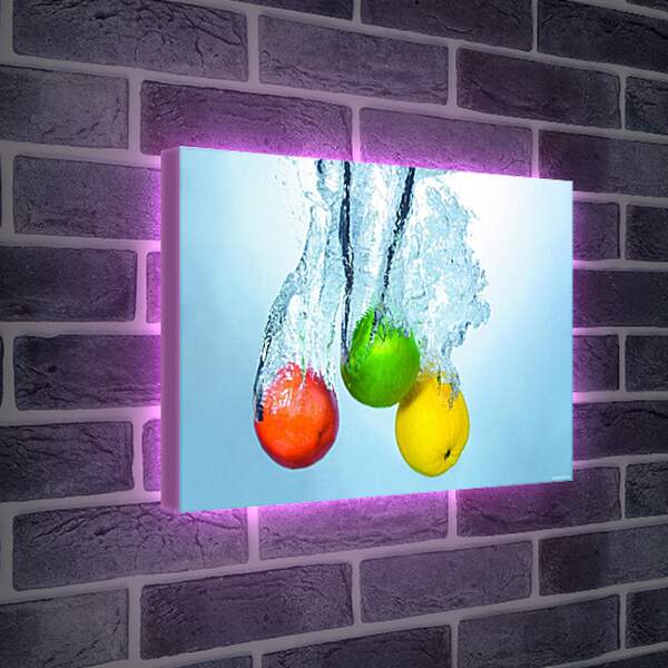 Лайтбокс световая панель - Фрукты в воде