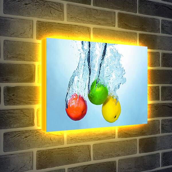 Лайтбокс световая панель - Фрукты в воде