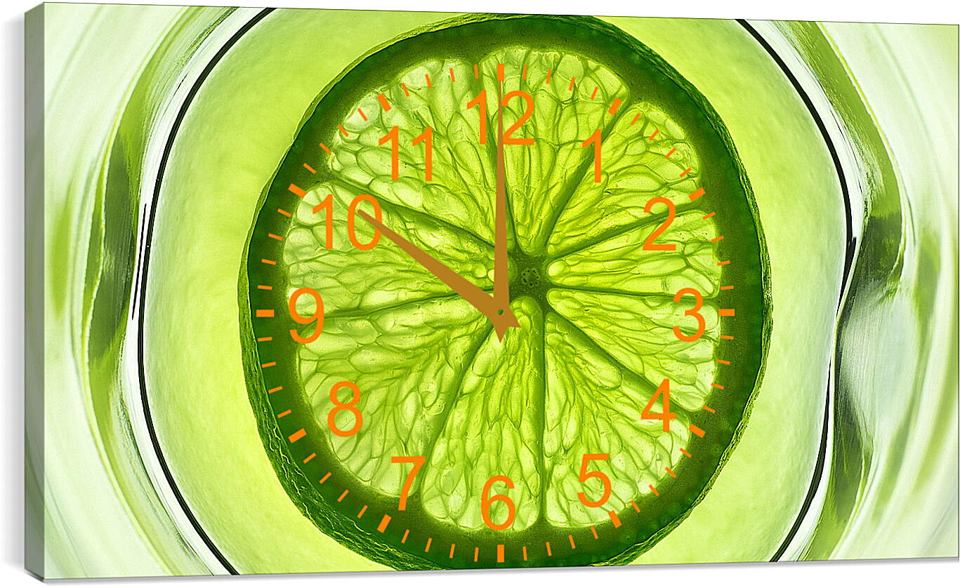 Часы картина - Лайм