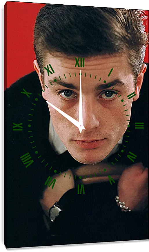 Часы картина - Ален Делон. Alain Delon