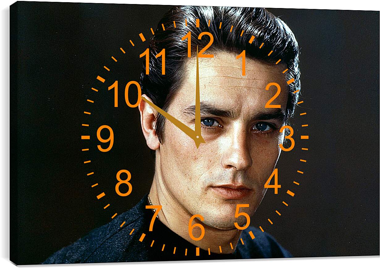 Часы картина - Ален Делон. Alain Delon