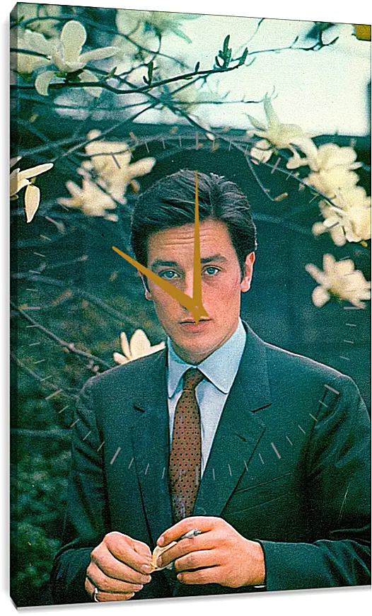 Часы картина - Ален Делон. Alain Delon