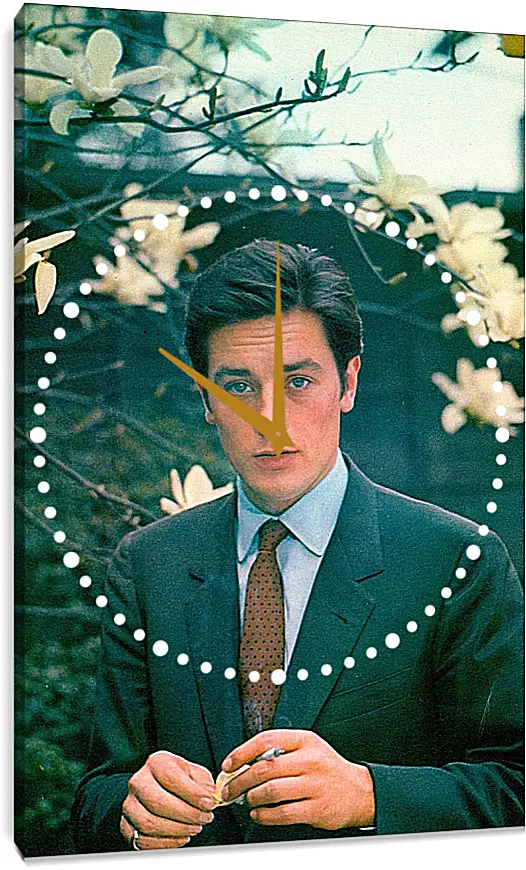 Часы картина - Ален Делон. Alain Delon