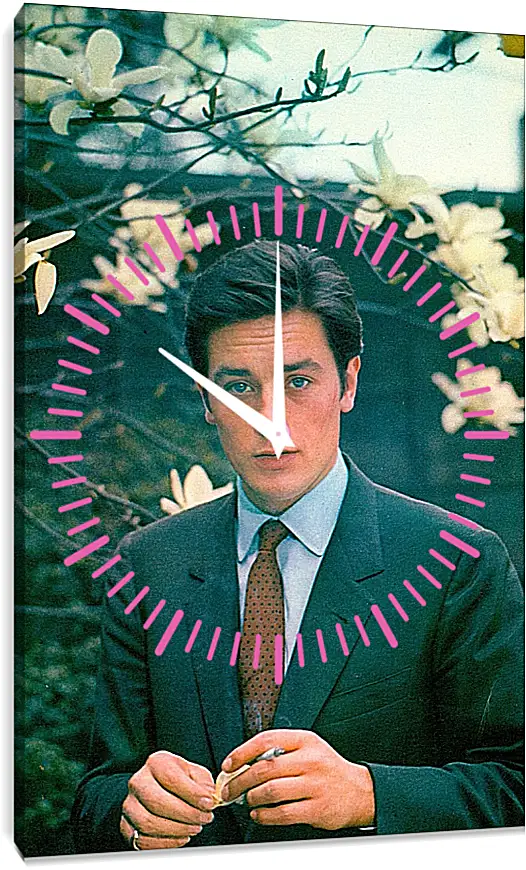 Часы картина - Ален Делон. Alain Delon