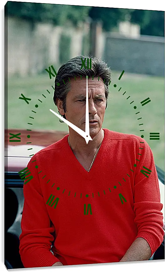 Часы картина - Ален Делон. Alain Delon