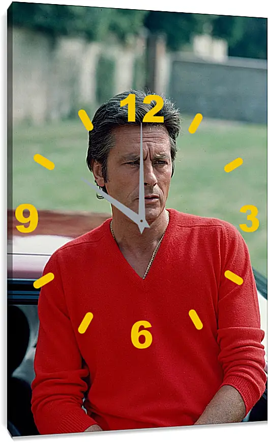 Часы картина - Ален Делон. Alain Delon