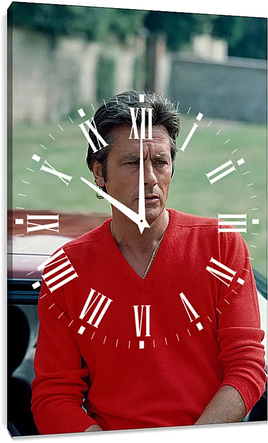 Часы картина - Ален Делон. Alain Delon