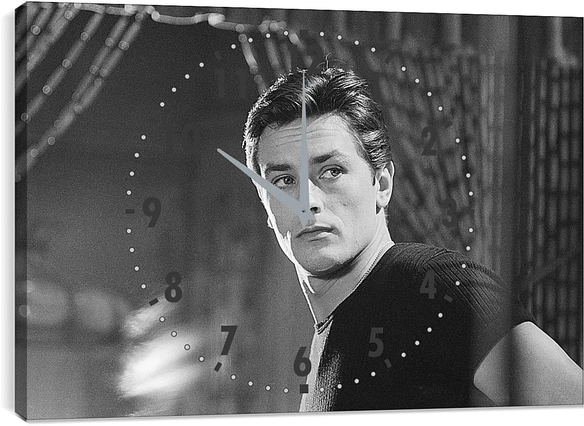 Часы картина - Ален Делон. Alain Delon