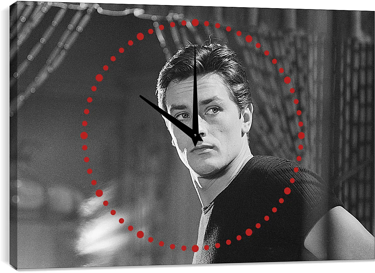 Часы картина - Ален Делон. Alain Delon