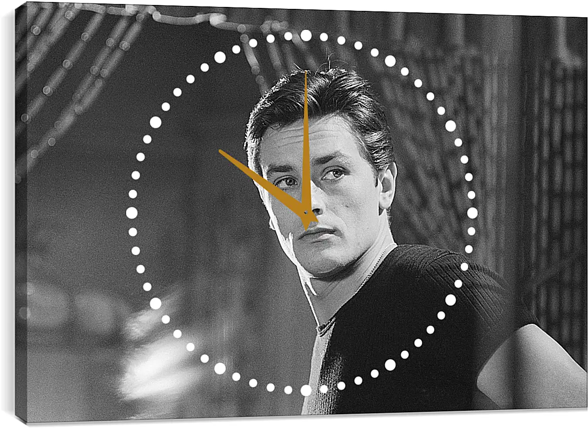 Часы картина - Ален Делон. Alain Delon