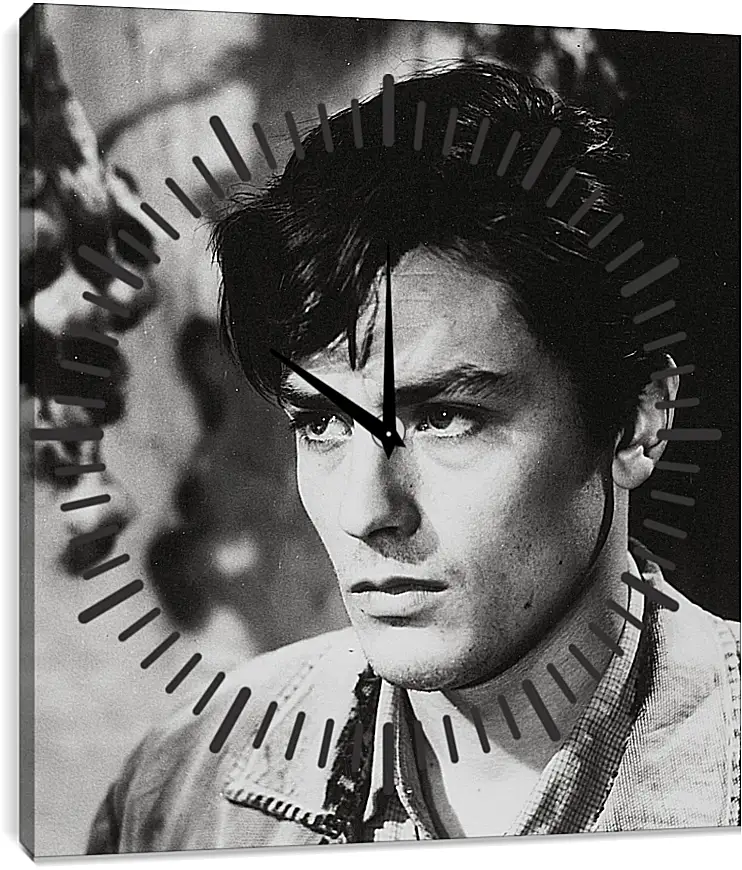 Часы картина - Ален Делон. Alain Delon