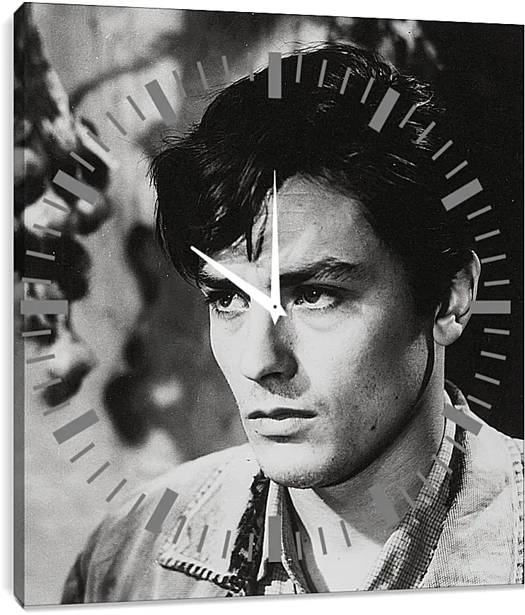 Часы картина - Ален Делон. Alain Delon