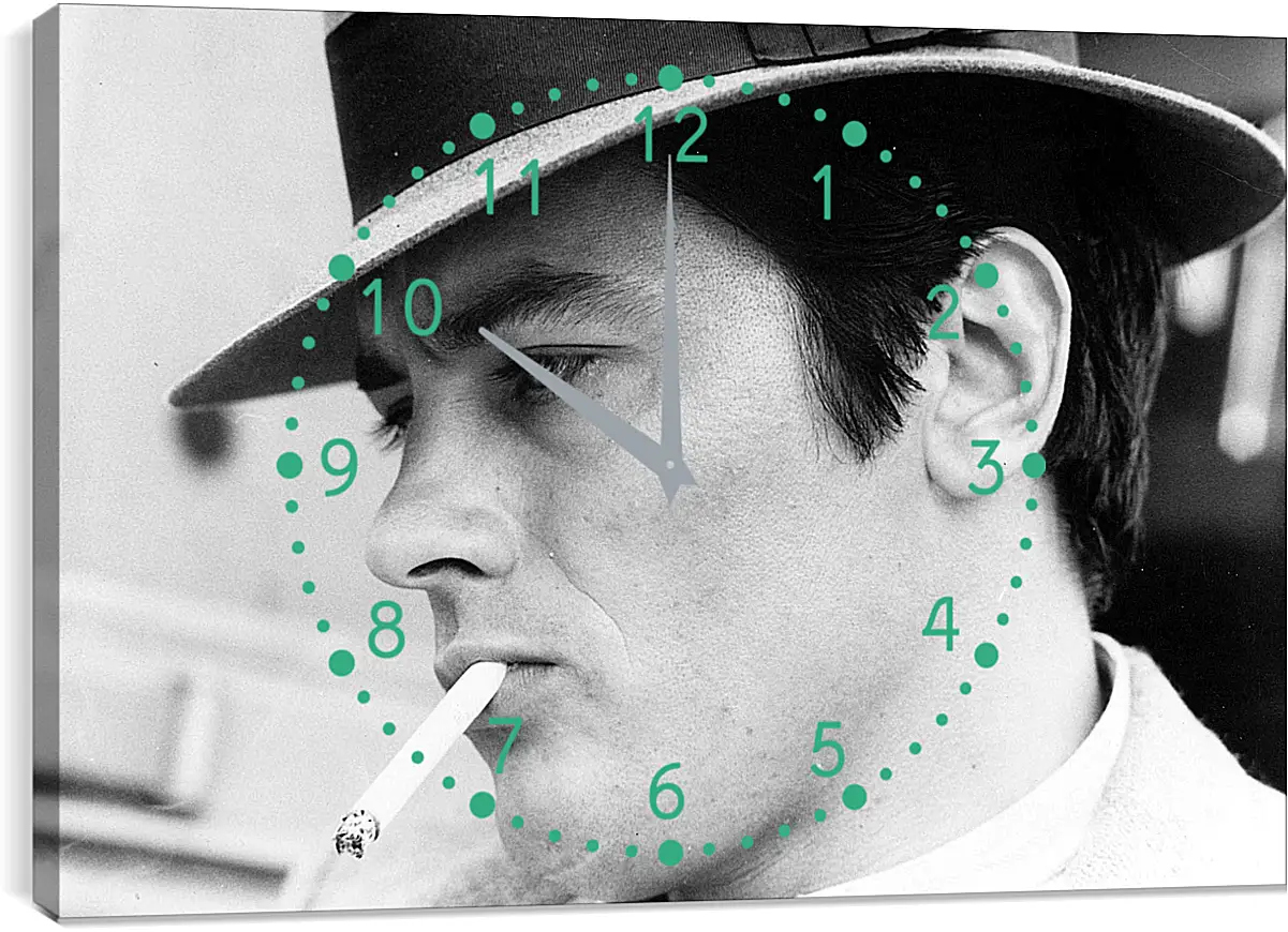 Часы картина - Ален Делон. Alain Delon