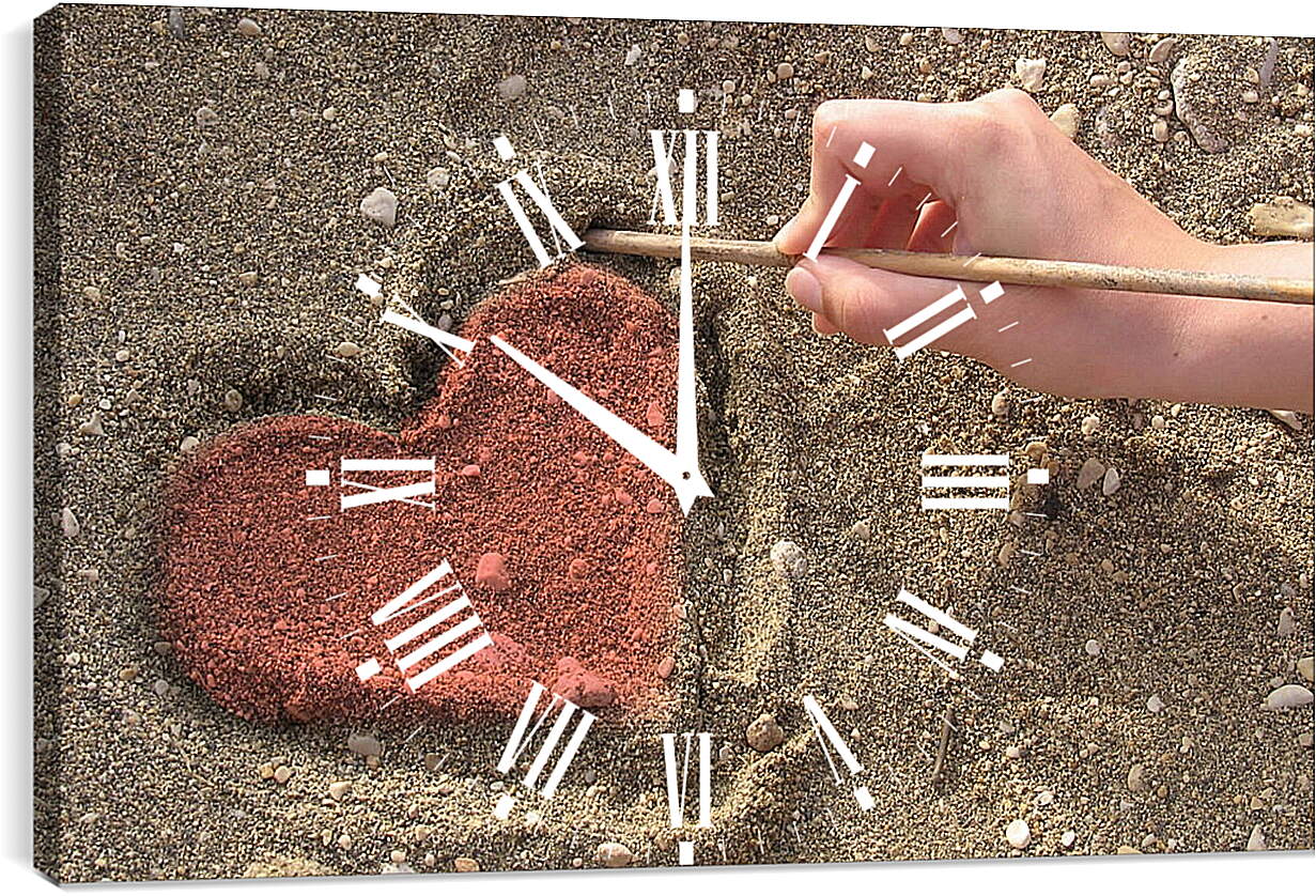 Часы картина - Любовь