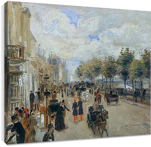 Постер и плакат - Paris, the Quay of Malaquais. Пьер Огюст Ренуар