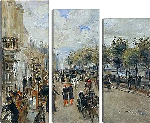 Модульная картина - Paris, the Quay of Malaquais. Пьер Огюст Ренуар