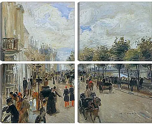 Модульная картина - Paris, the Quay of Malaquais. Пьер Огюст Ренуар