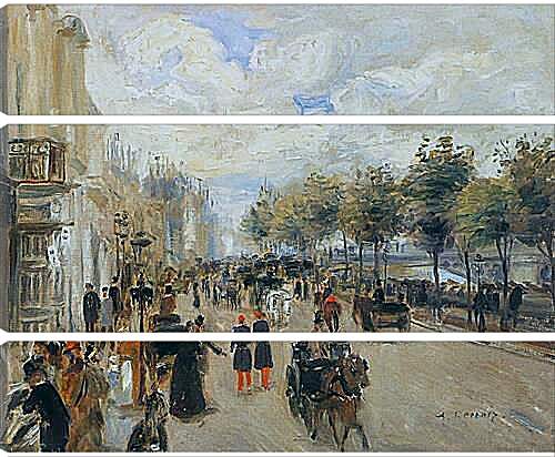 Модульная картина - Paris, the Quay of Malaquais. Пьер Огюст Ренуар