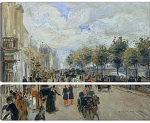 Модульная картина - Paris, the Quay of Malaquais. Пьер Огюст Ренуар