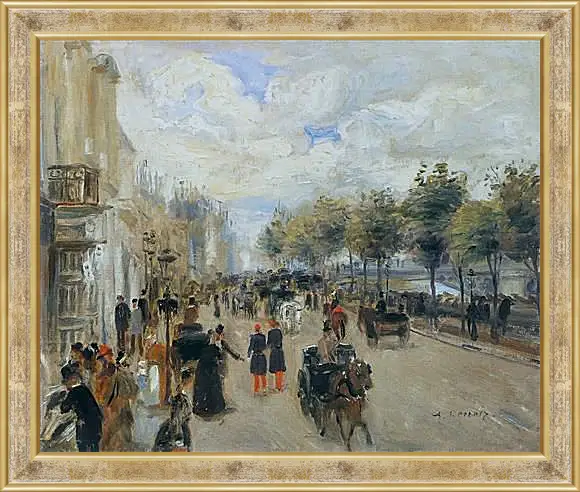 Картина в раме - Paris, the Quay of Malaquais. Пьер Огюст Ренуар