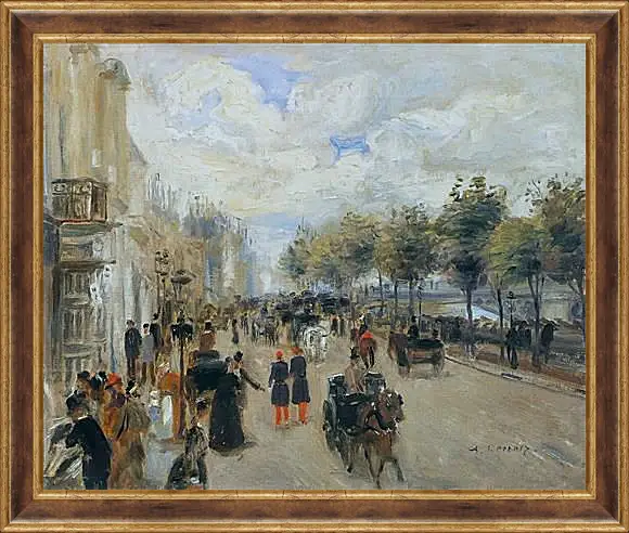 Картина в раме - Paris, the Quay of Malaquais. Пьер Огюст Ренуар