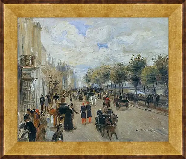 Картина в раме - Paris, the Quay of Malaquais. Пьер Огюст Ренуар