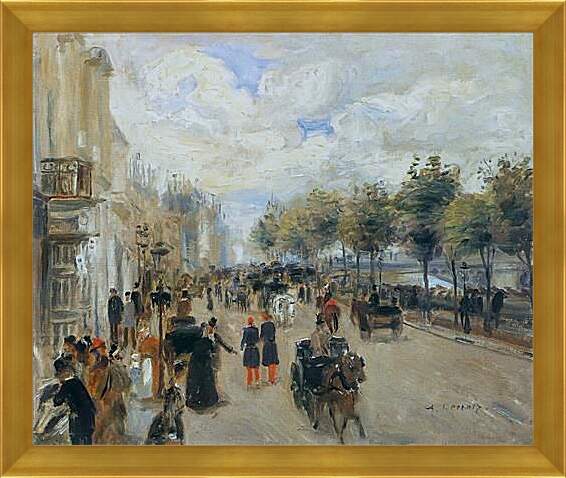 Картина в раме - Paris, the Quay of Malaquais. Пьер Огюст Ренуар