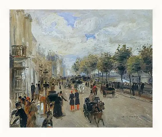 Картина в раме - Paris, the Quay of Malaquais. Пьер Огюст Ренуар