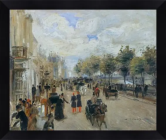 Картина в раме - Paris, the Quay of Malaquais. Пьер Огюст Ренуар